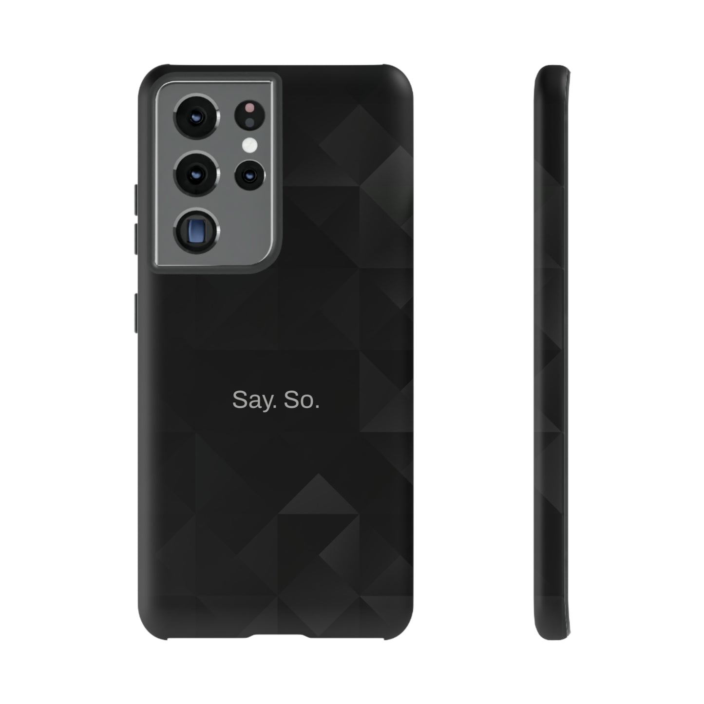 Say. So. / Black Grid Samsung Case