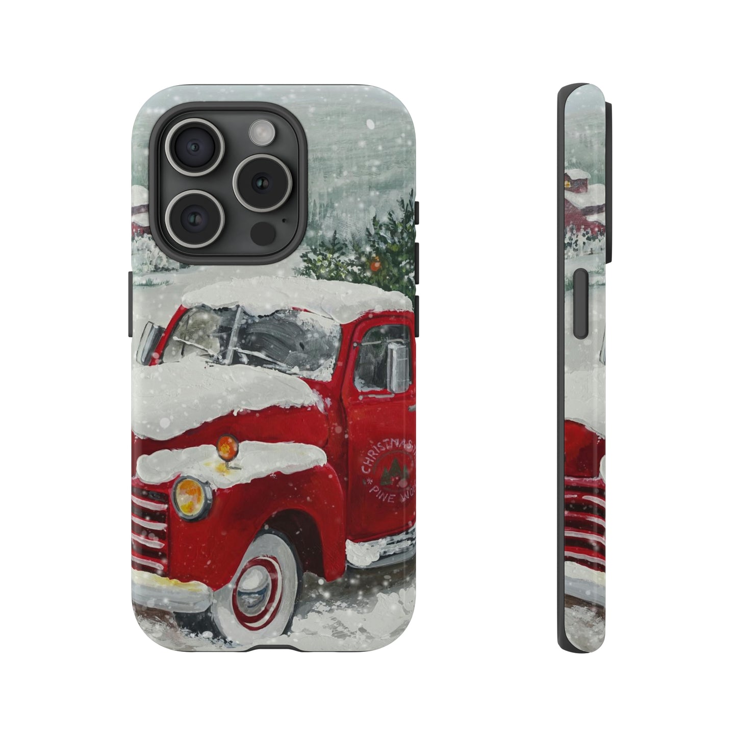 iPhone 15 Series Vintage Christmas Red Truck / Tough Case