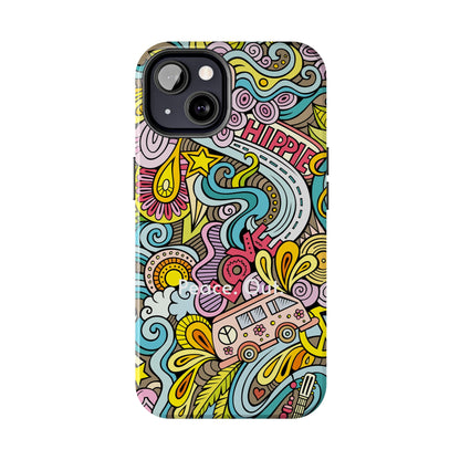 Peace. Out. / Hippie Love iPhone Case