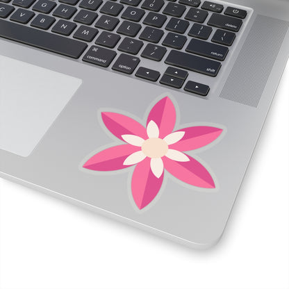 Cute Retro Pink Flower Sticker - Kiss-Cut Sticker (8)