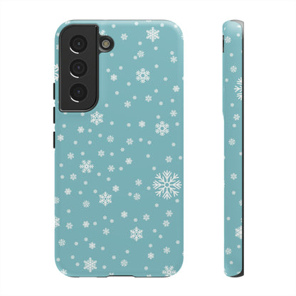 Christmas Snowflakes On Blue / Samsung Case