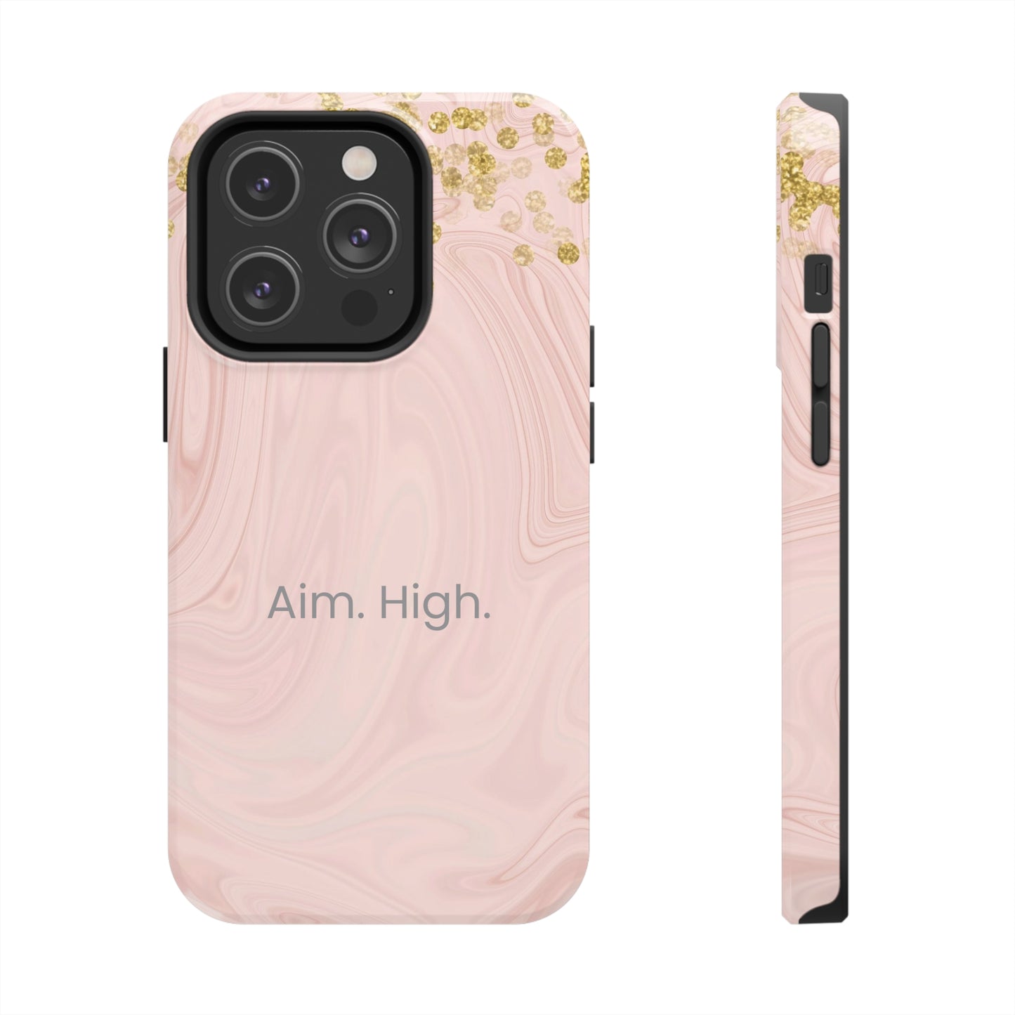 Aim. High. / Sparkle Rose Gold iPhone Case