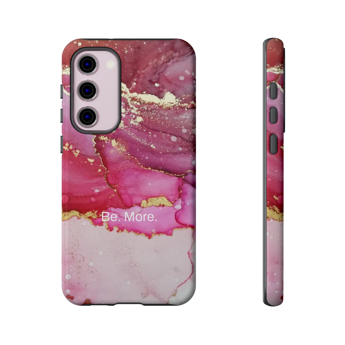 Be. More. / Pink Water Color Marble Samsung Case