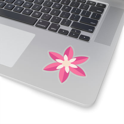 Cute Retro Pink Flower Sticker - Kiss-Cut Sticker (8)