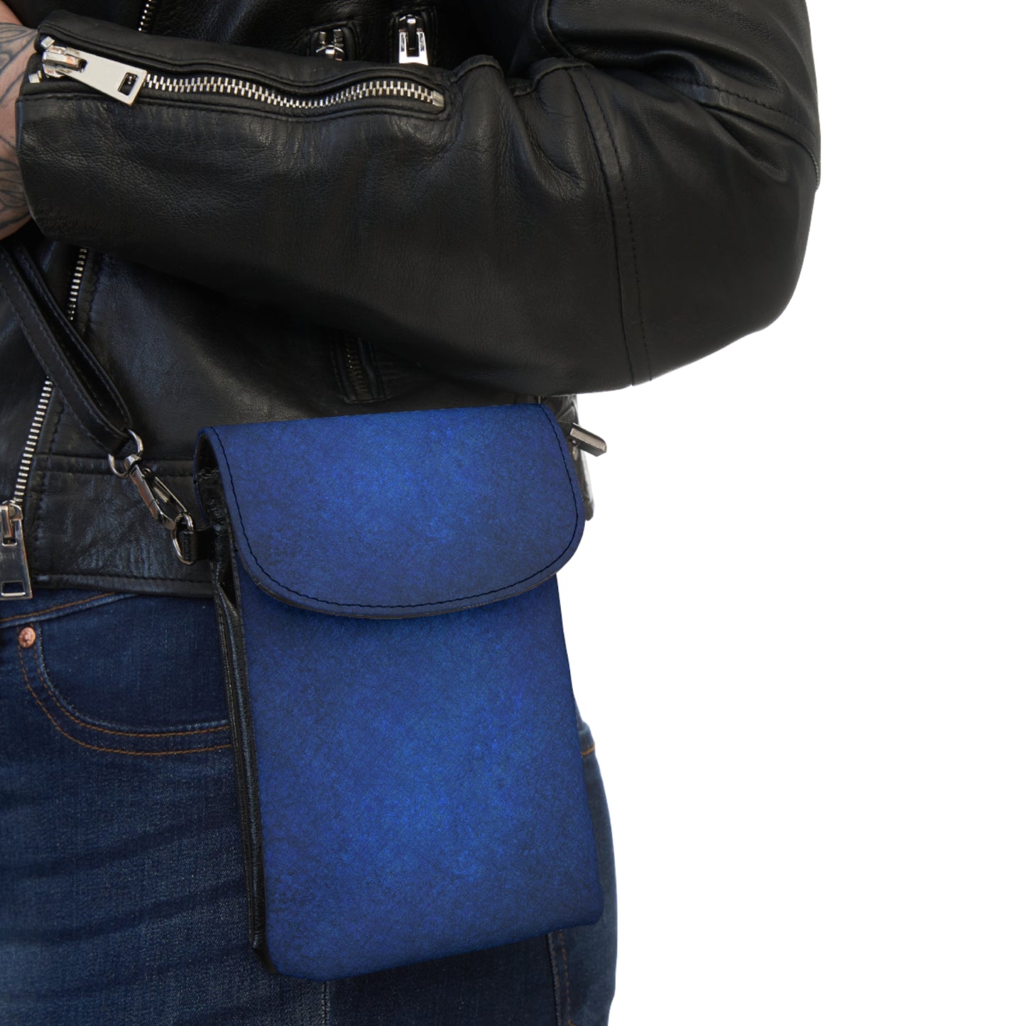 Abstract Blue Crossbody Phone Bag