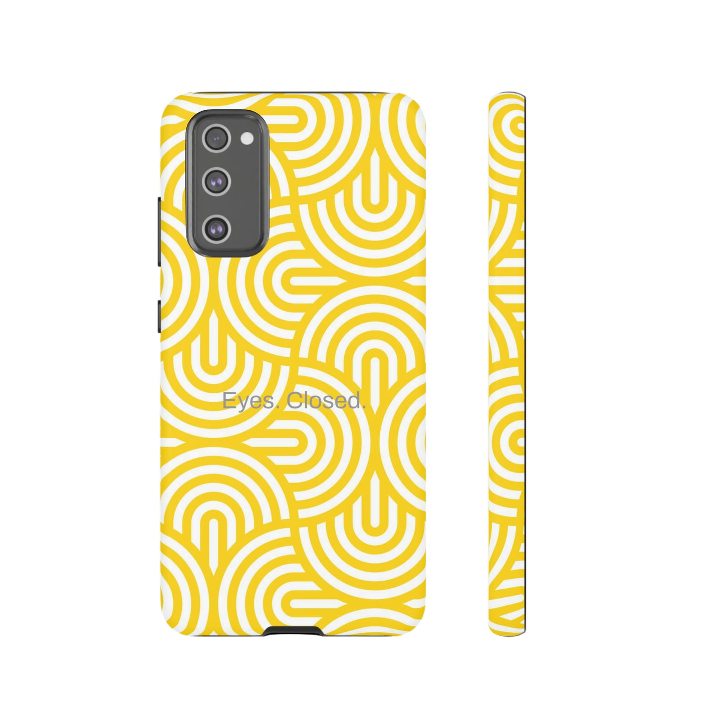 Eyes. Closed. / Yellow Geo Samsung Case