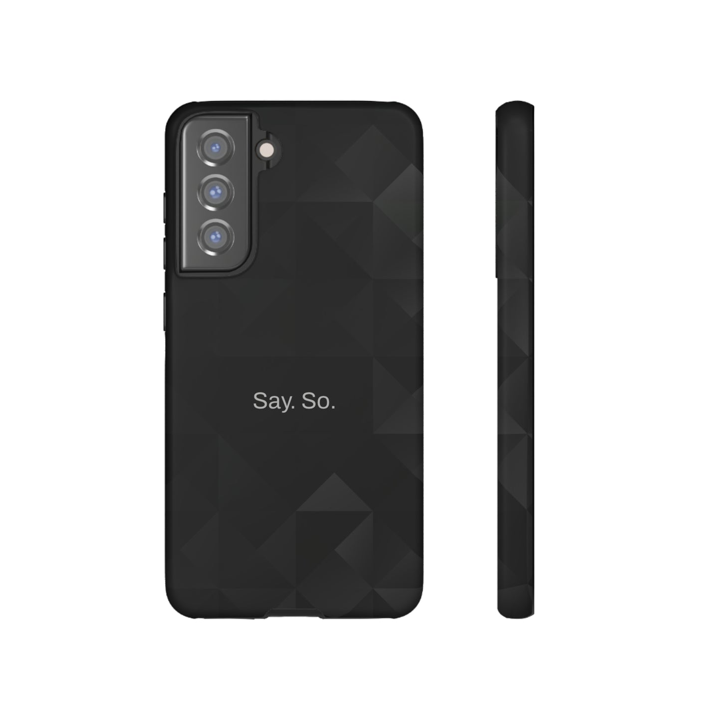 Say. So. / Black Grid Samsung Case