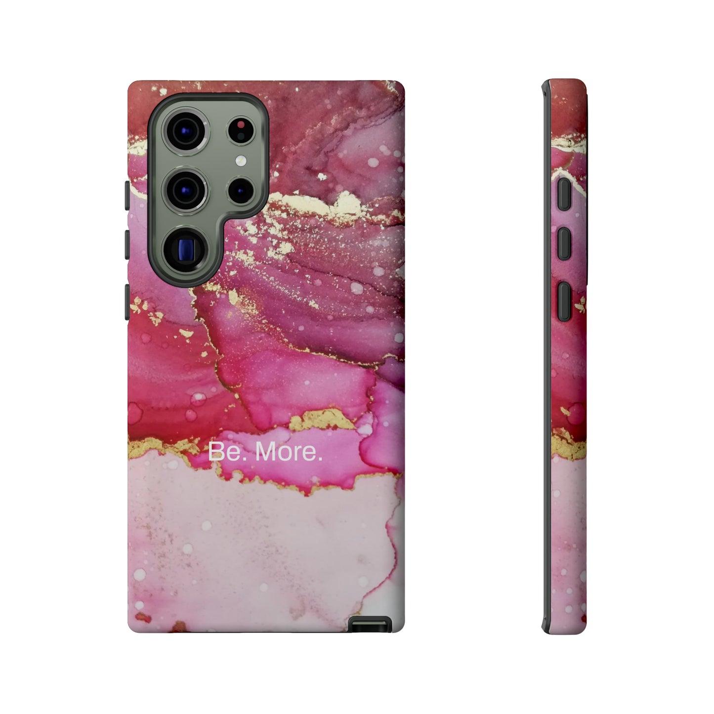 Be. More. / Pink Water Color Marble Samsung Case