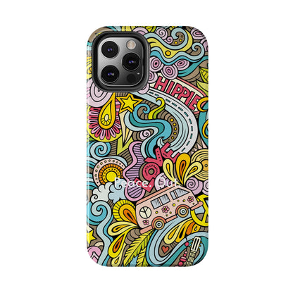 Peace. Out. / Hippie Love iPhone Case