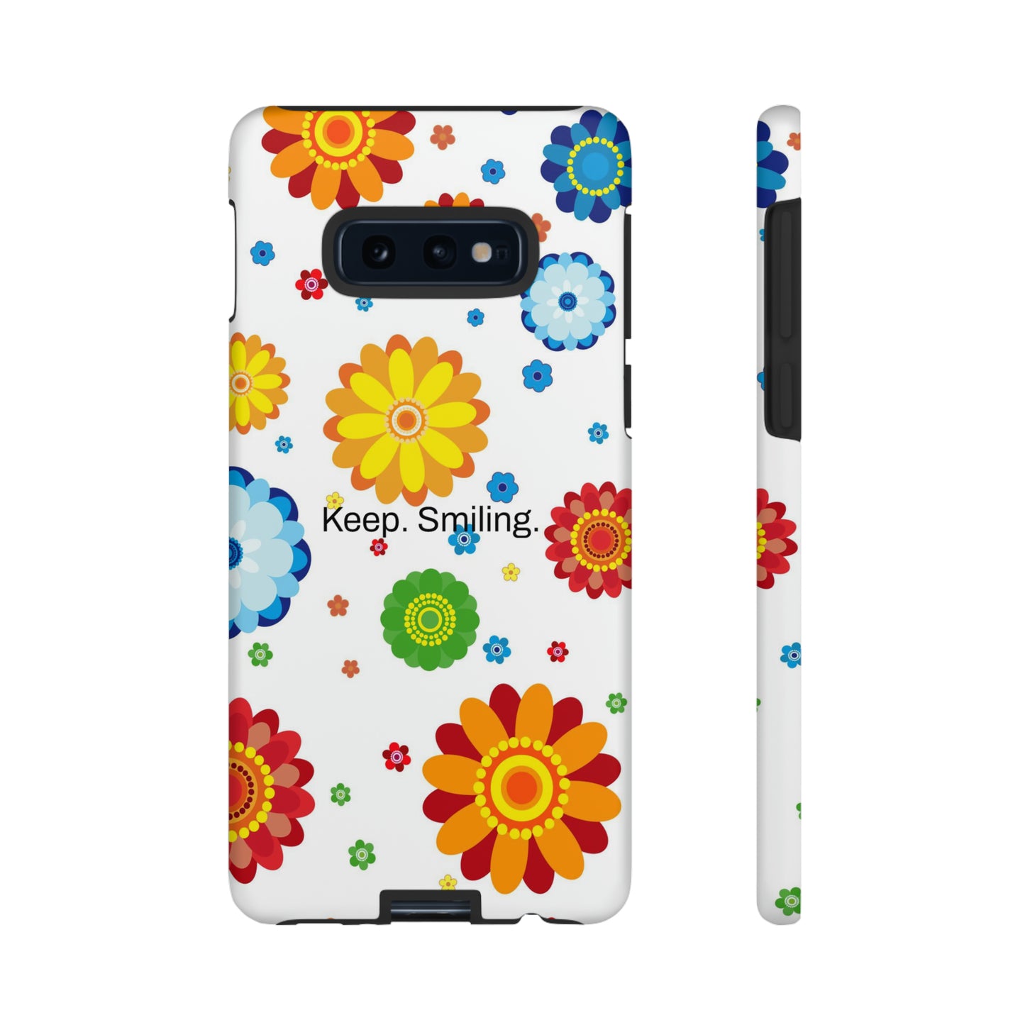 Keep. Smiling. / Dotted Flowers Samsung Case