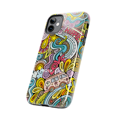 Peace. Out. / Hippie Love iPhone Case