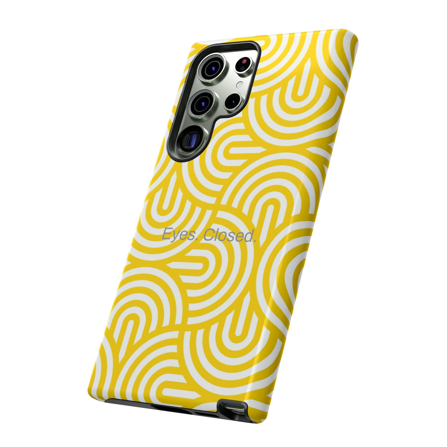 Eyes. Closed. / Yellow Geo Samsung Case