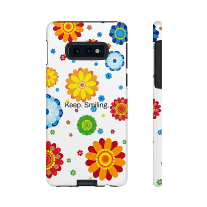 Keep. Smiling. / Dotted Flowers Samsung Case