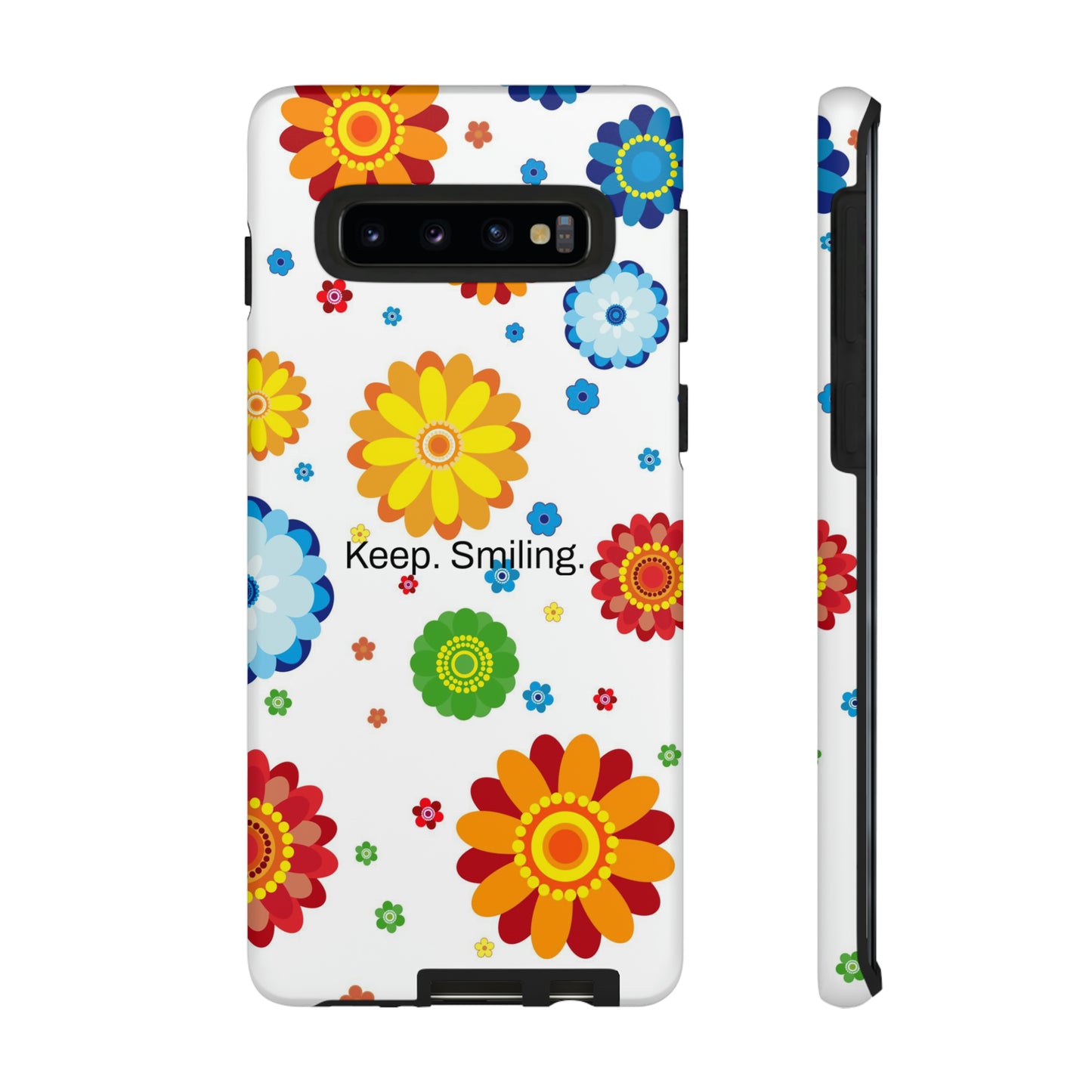 Keep. Smiling. / Dotted Flowers Samsung Case