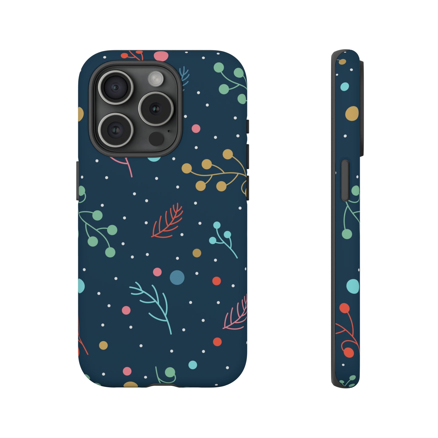 iPhone 15 Series Christmas Berries & Branches / Tough Cases