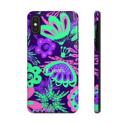 Oh. Yeah. / Neon Flowers iPhone Case