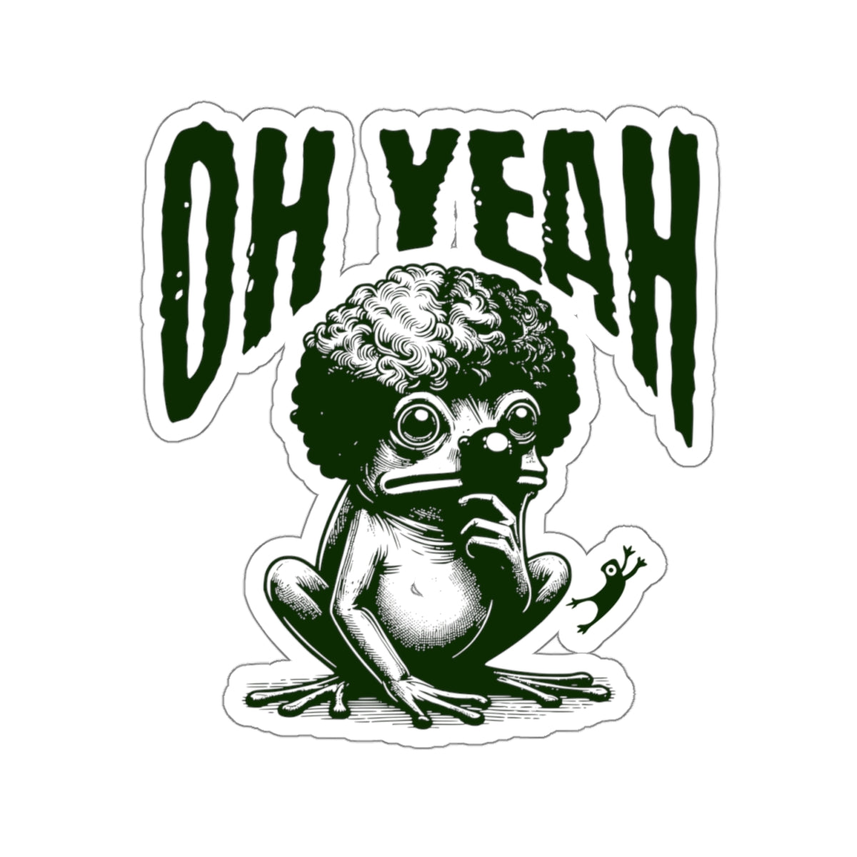 Funny Frog Meme Sticker | Oh Yeah Frog Meme | Laptop Sticker