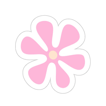 Cute Retro Pink Flower Sticker - Kiss-Cut Sticker (2)