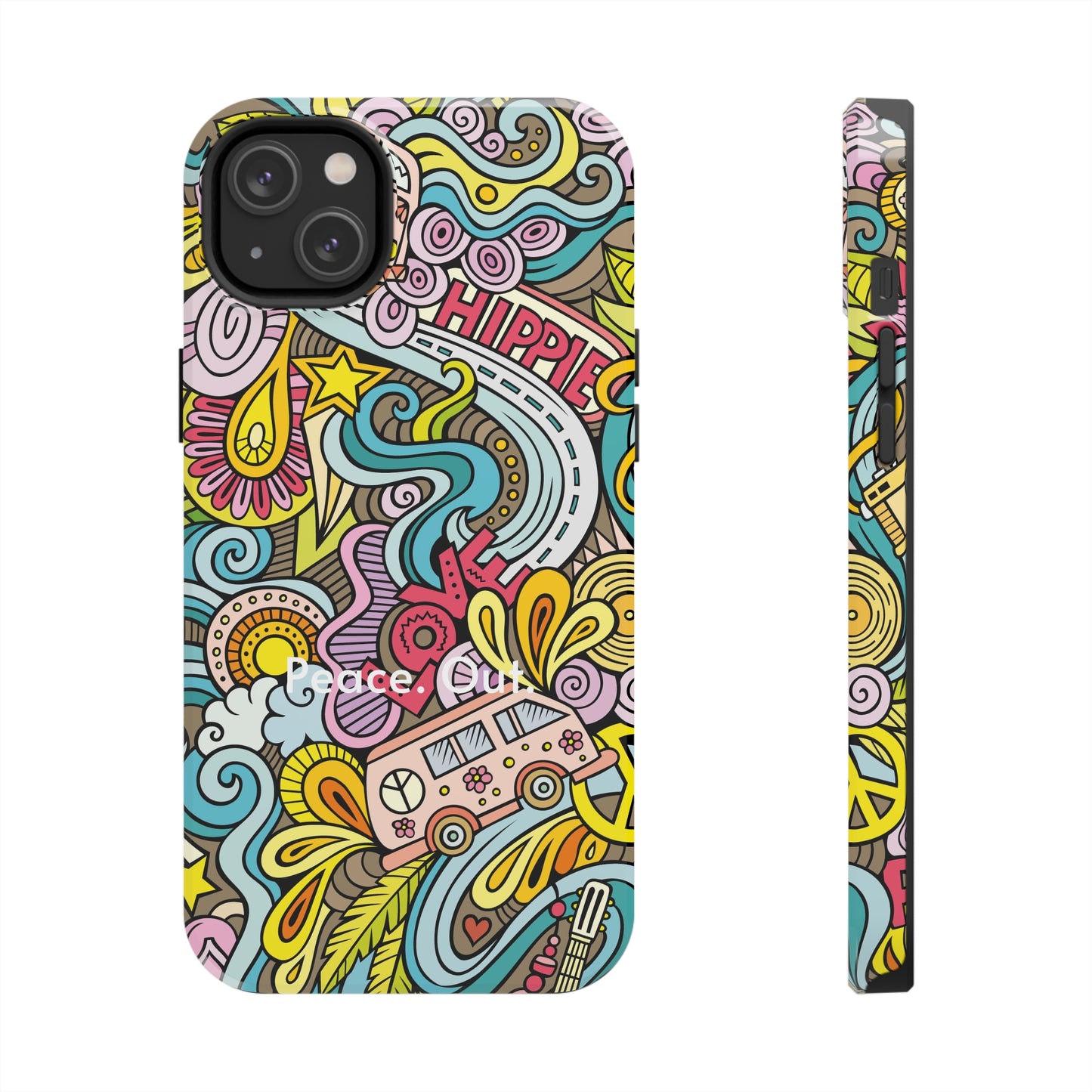 Peace. Out. / Hippie Love iPhone Case