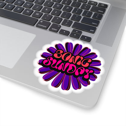 Sonic Sunday Retro Groovy Sticker - Kiss-Cut Sticker