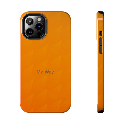 My. Way. / Orange Triangle iPhone case