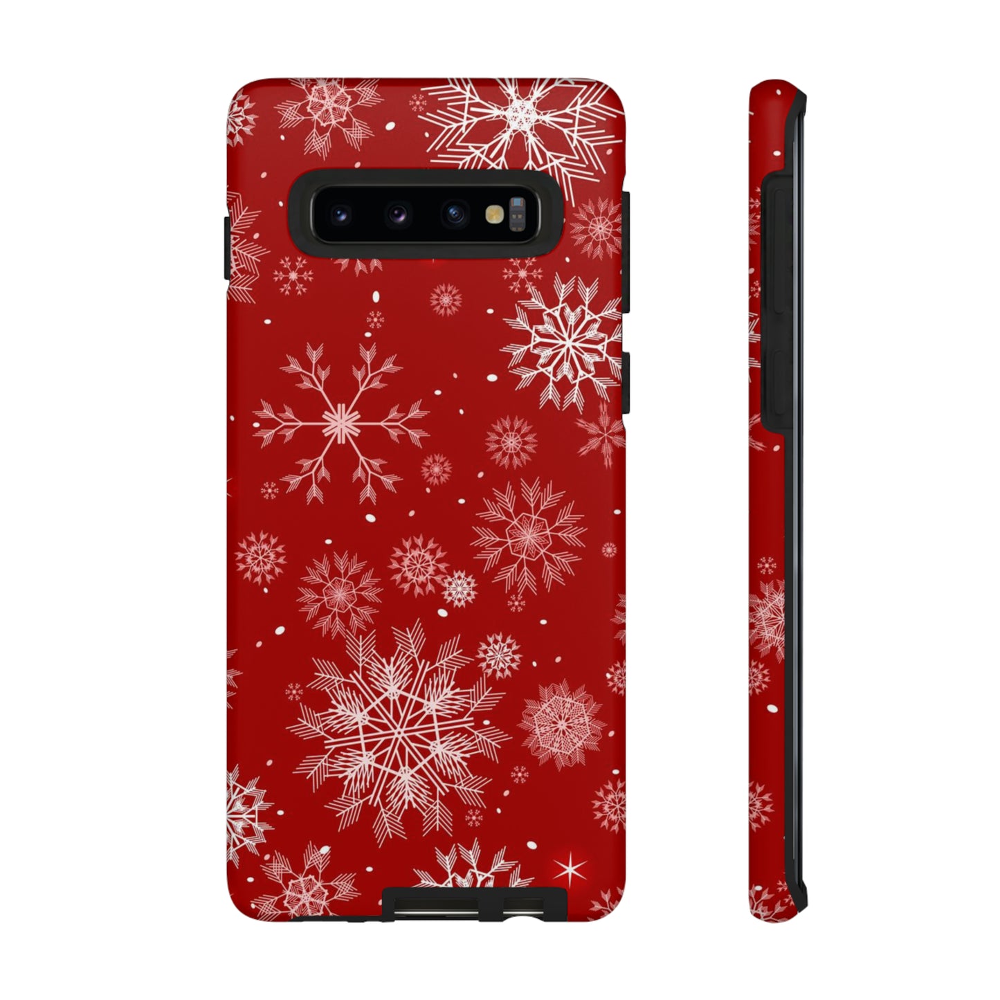 Christmas Snowflakes On Red / Samsung Case