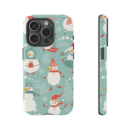 iPhone 15 Series Cute Christmas Snowman / Tough Case