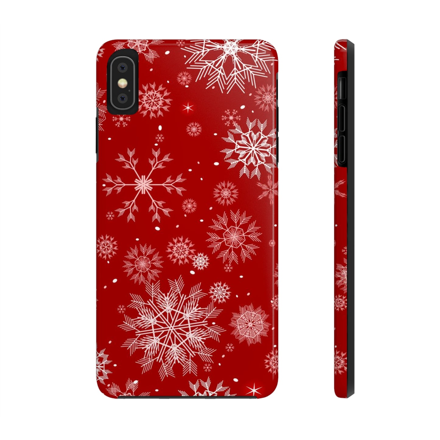 Christmas Snowflakes On Red / iPhone Case