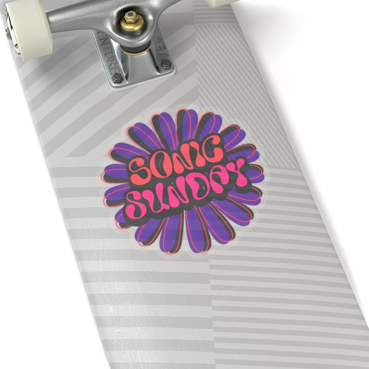 Sonic Sunday Retro Groovy Sticker - Kiss-Cut Sticker