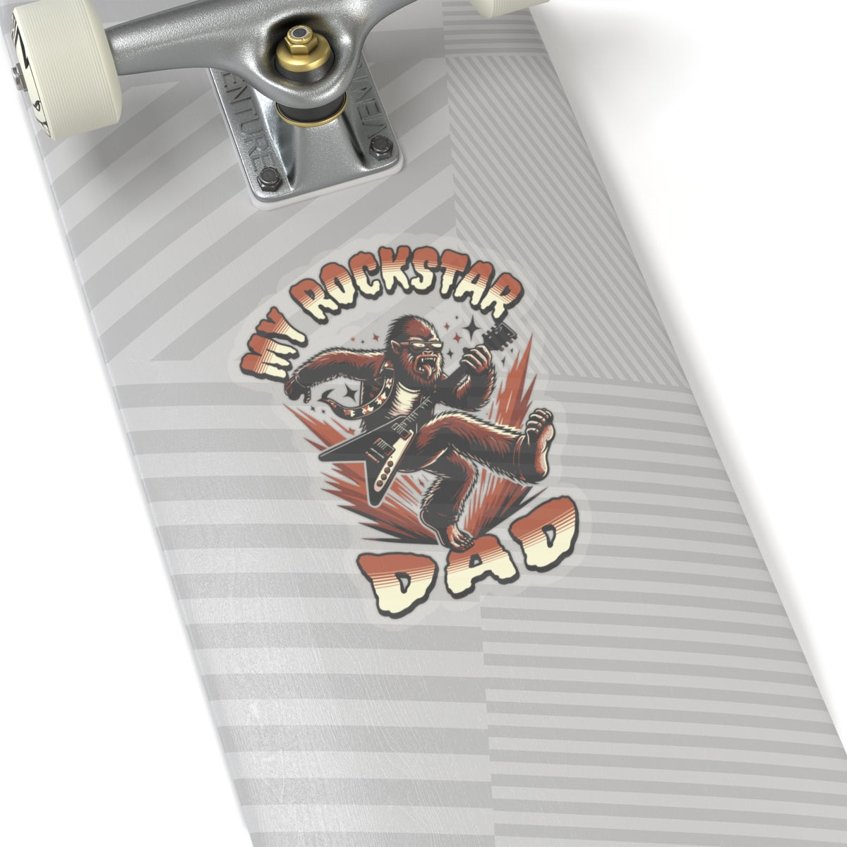 My Rockstar Dad Sticker | Big Foot Sticker | Father's Day Gift | Dad Sticker | Dad Birthday Gift | Big Foot Playing A Bass Guitar
