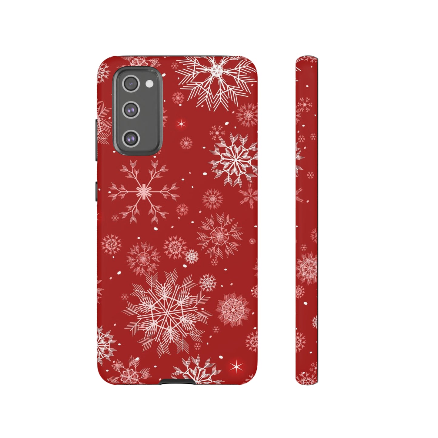 Christmas Snowflakes On Red / Samsung Case