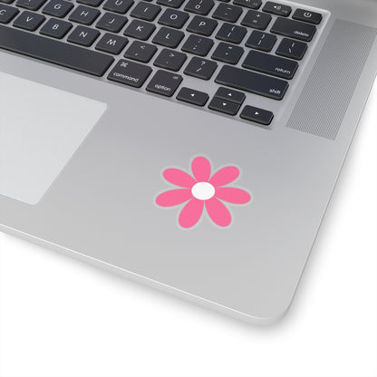 Cute Retro Pink Flower Sticker - Kiss-Cut Sticker (4)