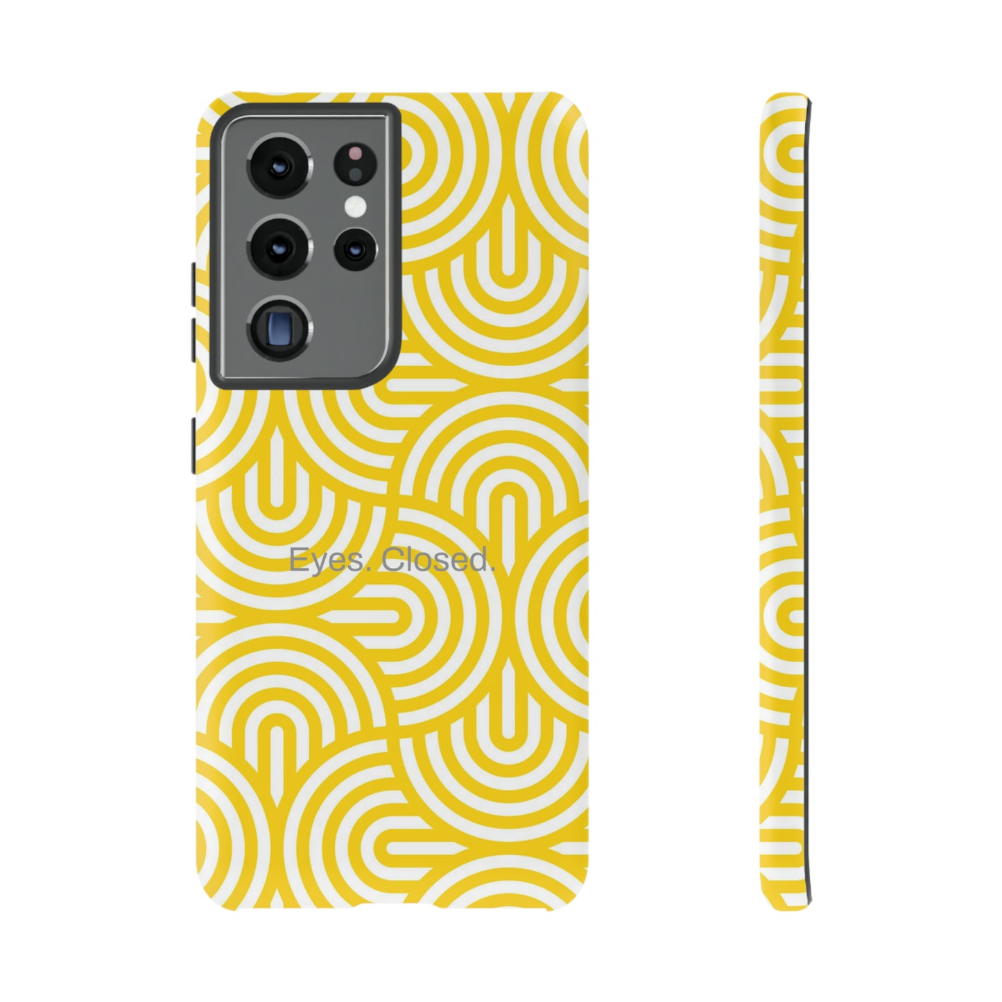 Eyes. Closed. / Yellow Geo Samsung Case