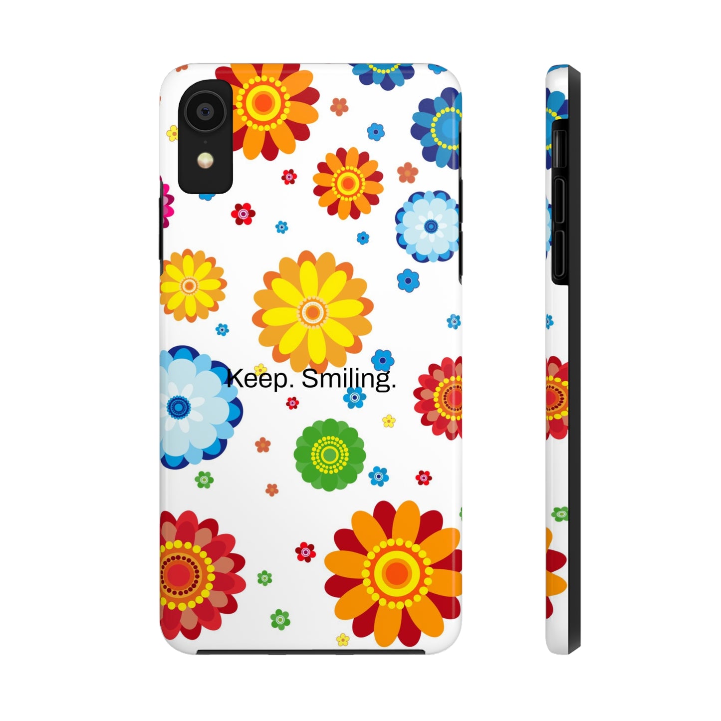 Keep. Smiling. / Dotted Flowers iPhone Cases