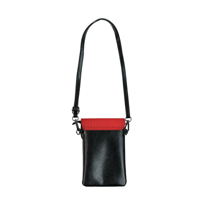 Stripe Red Crossbody Phone Bag