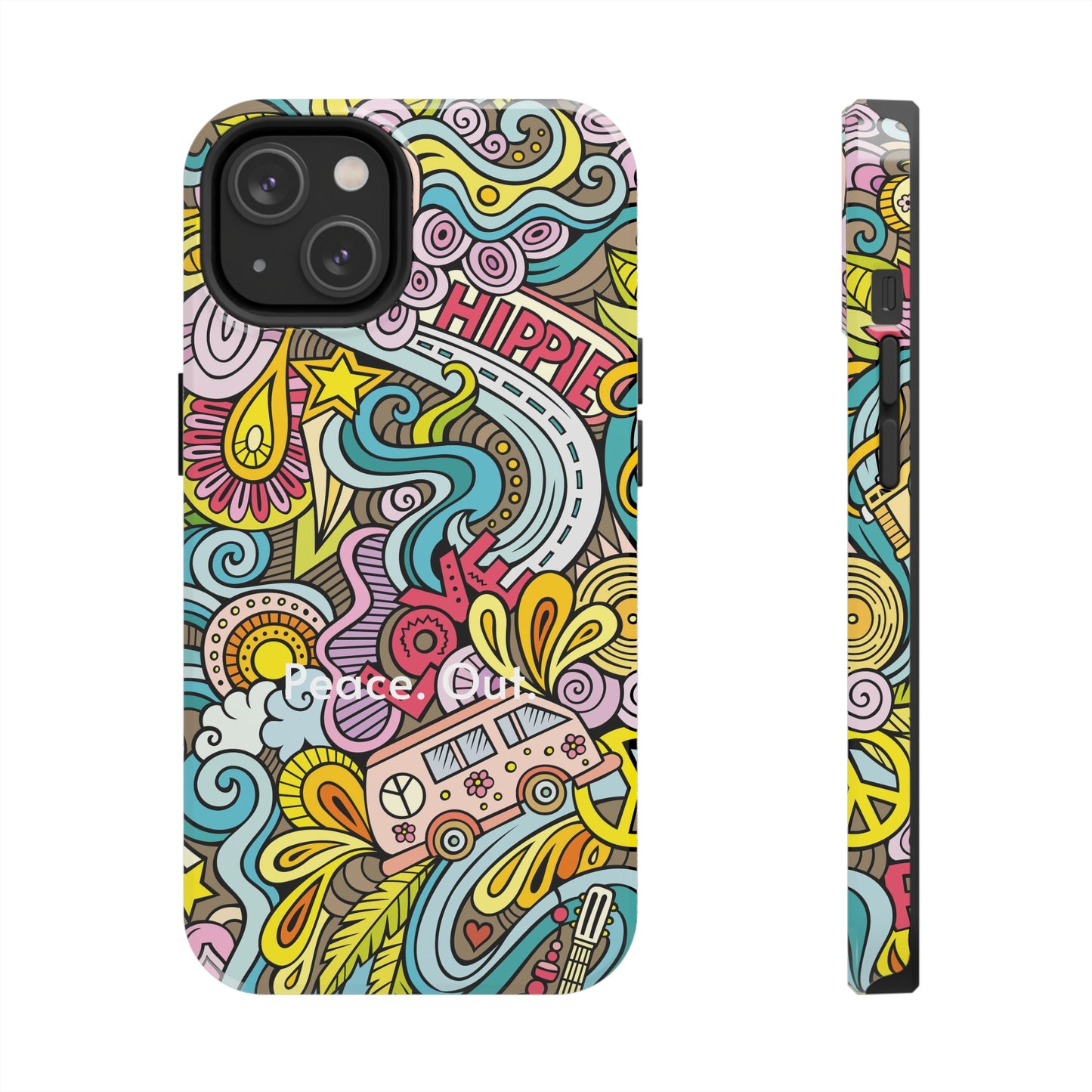 Peace. Out. / Hippie Love iPhone Case