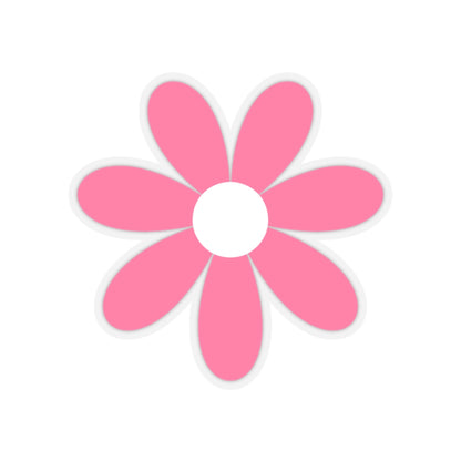 Cute Retro Pink Flower Sticker - Kiss-Cut Sticker (4)