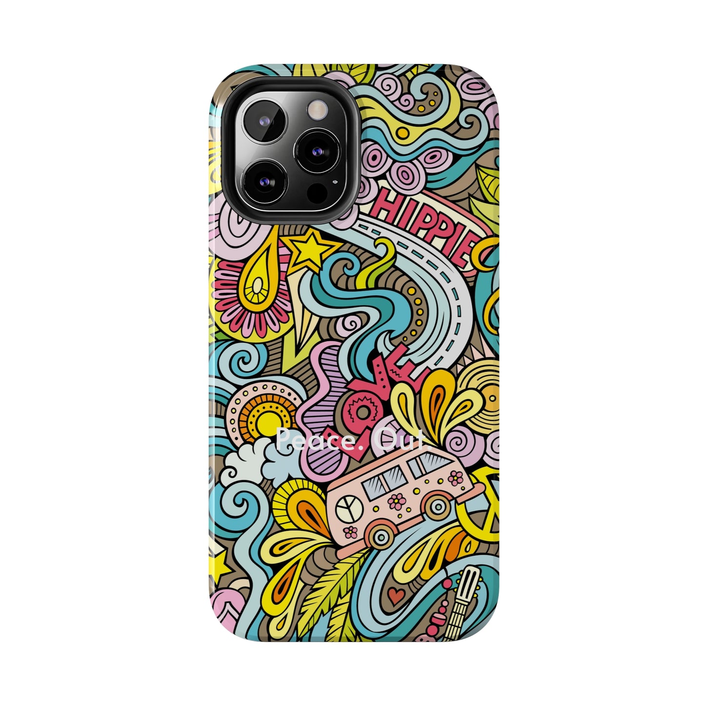 Peace. Out. / Hippie Love iPhone Case