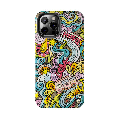 Peace. Out. / Hippie Love iPhone Case