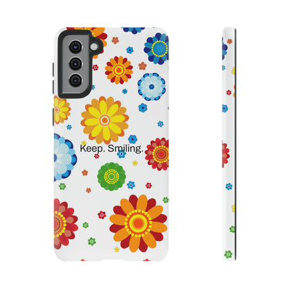 Keep. Smiling. / Dotted Flowers Samsung Case