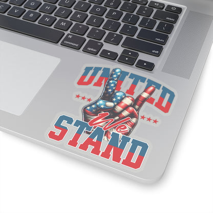 United We Stand | Divided We Fall | Patriotic Sticker | Peace Sticker | Red White And Blue Sticker | Hand Emoji