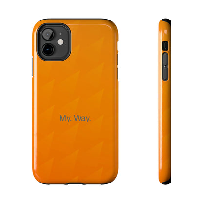 My. Way. / Orange Triangle iPhone case