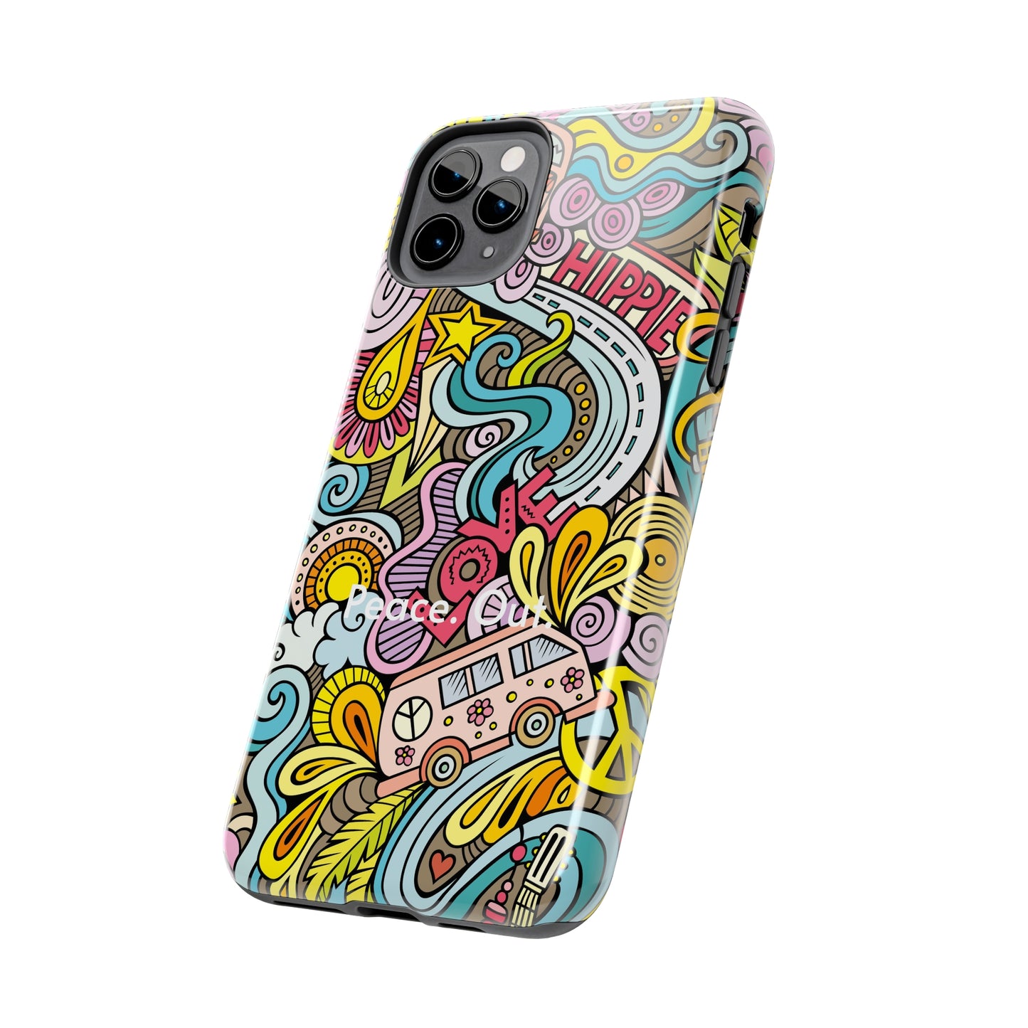 Peace. Out. / Hippie Love iPhone Case