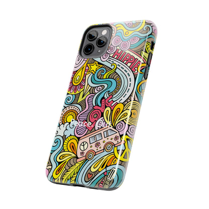 Peace. Out. / Hippie Love iPhone Case