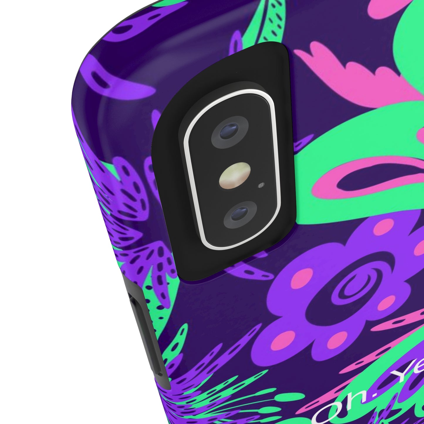 Oh. Yeah. / Neon Flowers iPhone Case