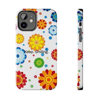 Keep. Smiling. / Dotted Flowers iPhone Cases