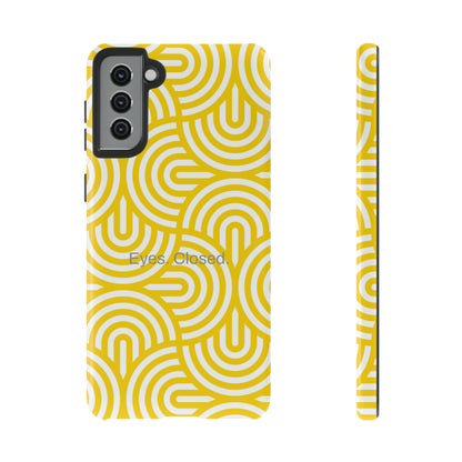 Eyes. Closed. / Yellow Geo Samsung Case