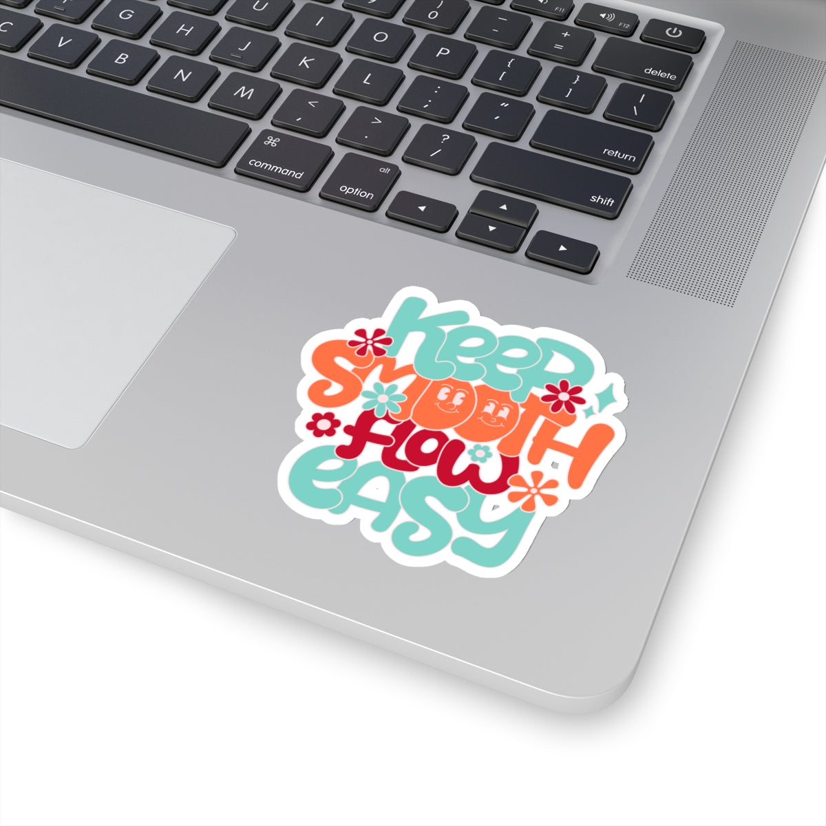 Keep Smooth and Flow Easy Retro Groovy Sticker - Kiss-Cut Sticker