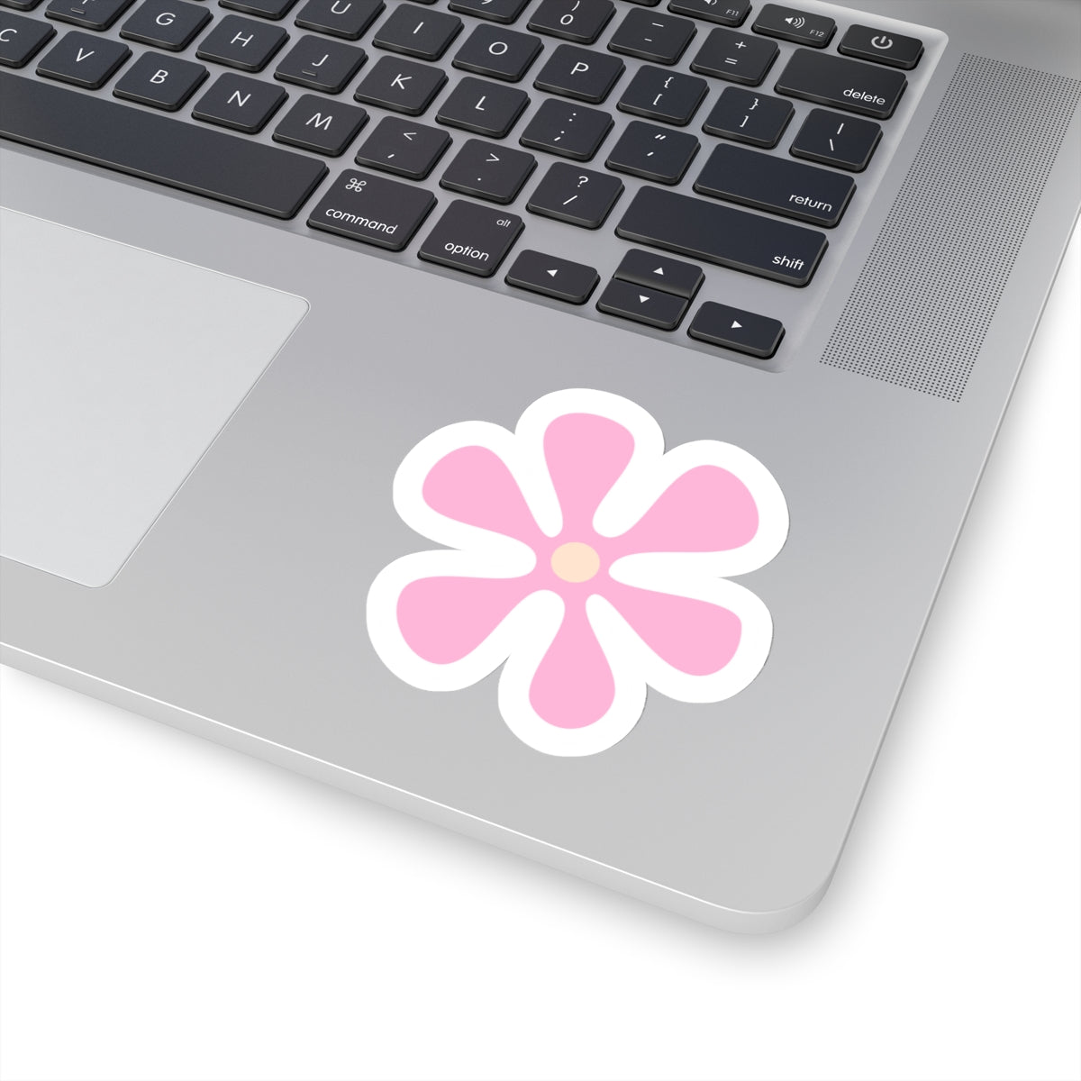 Cute Retro Pink Flower Sticker - Kiss-Cut Sticker (2)