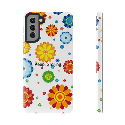 Keep. Smiling. / Dotted Flowers Samsung Case